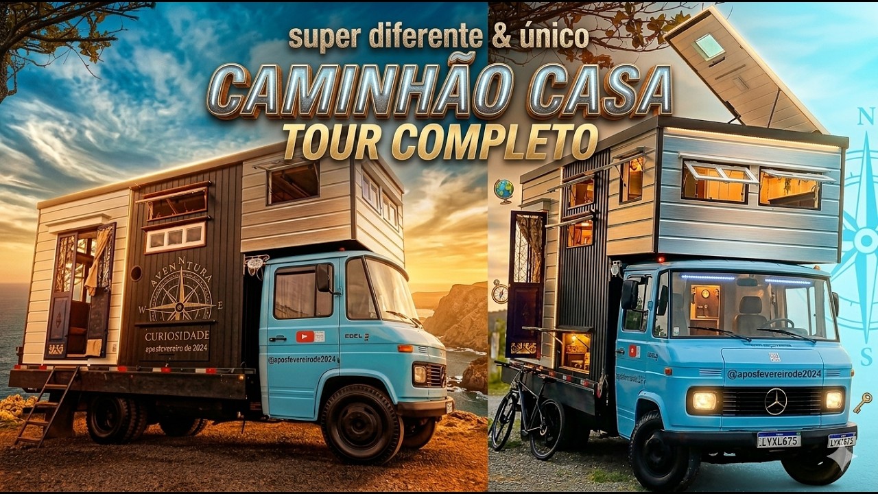 TOUR MOTORHOME CAMINHÃO mais incrível e aconchegante do Brasil, uma casa sobre rodas diferenciada.
