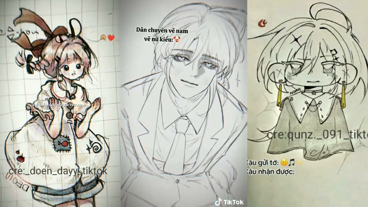 Tổng hợp tranhh vẽ trên tiktok!!💕 