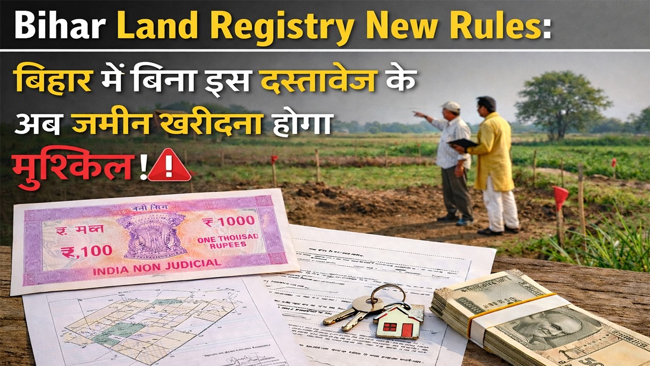 Bihar Land Registry New Rules:बिहार में बिना इस दस्तावेज़ के अब ज़मीन खरीदना होगा मुश्किल!