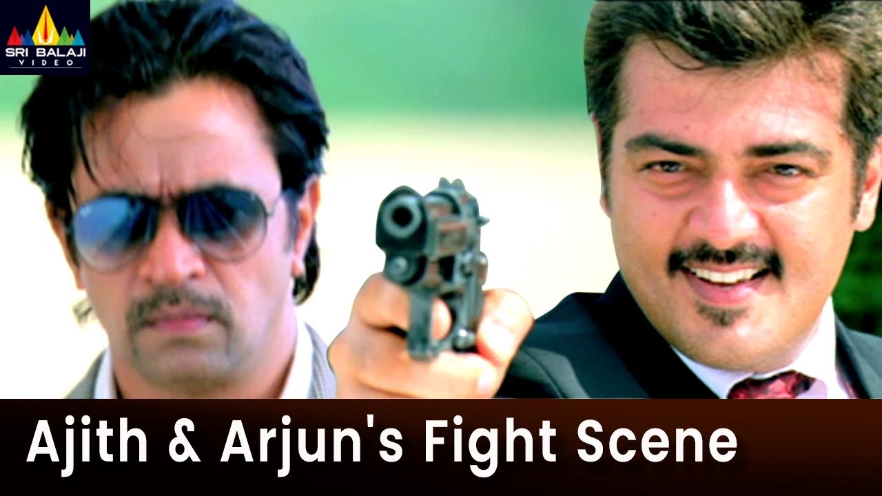 Ajith & Arjun's Powerful Fight Scene | Gambler | Telugu Action Scenes @SriBalajiMovies