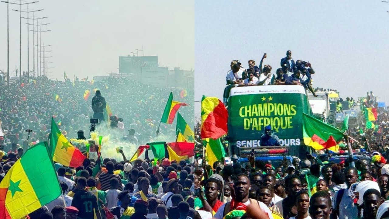Dakar en transe 🇸🇳 : la parade géante des Lions de la Téranga après leur sacre à la CAN