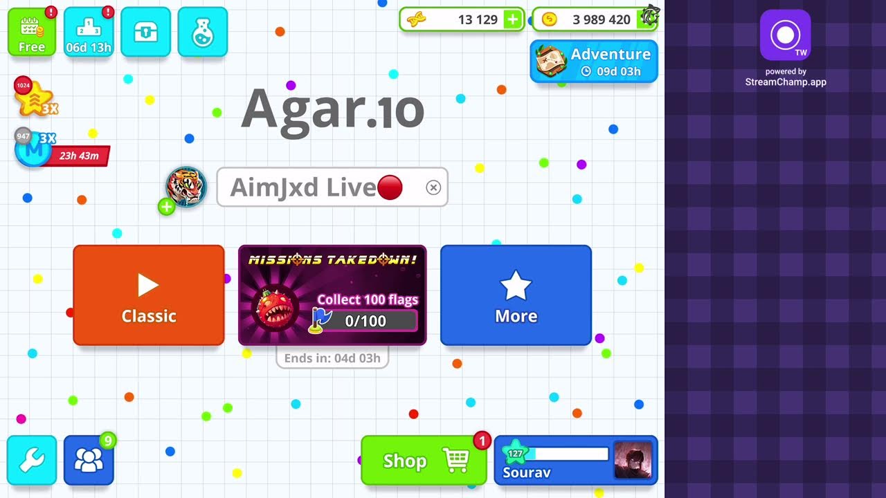 Aimjod agario live #agario #Miniclips