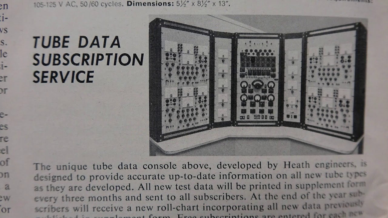 How to Test 6V6 12AX7 tubes Heathkit TT-1 Tube Tester Demo D-lab