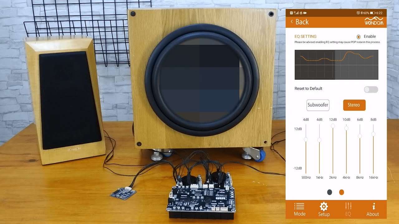 Use Miumax APP to control the audio 2.1 system with BT&DSP built by WONDOM JAB3&JAB2