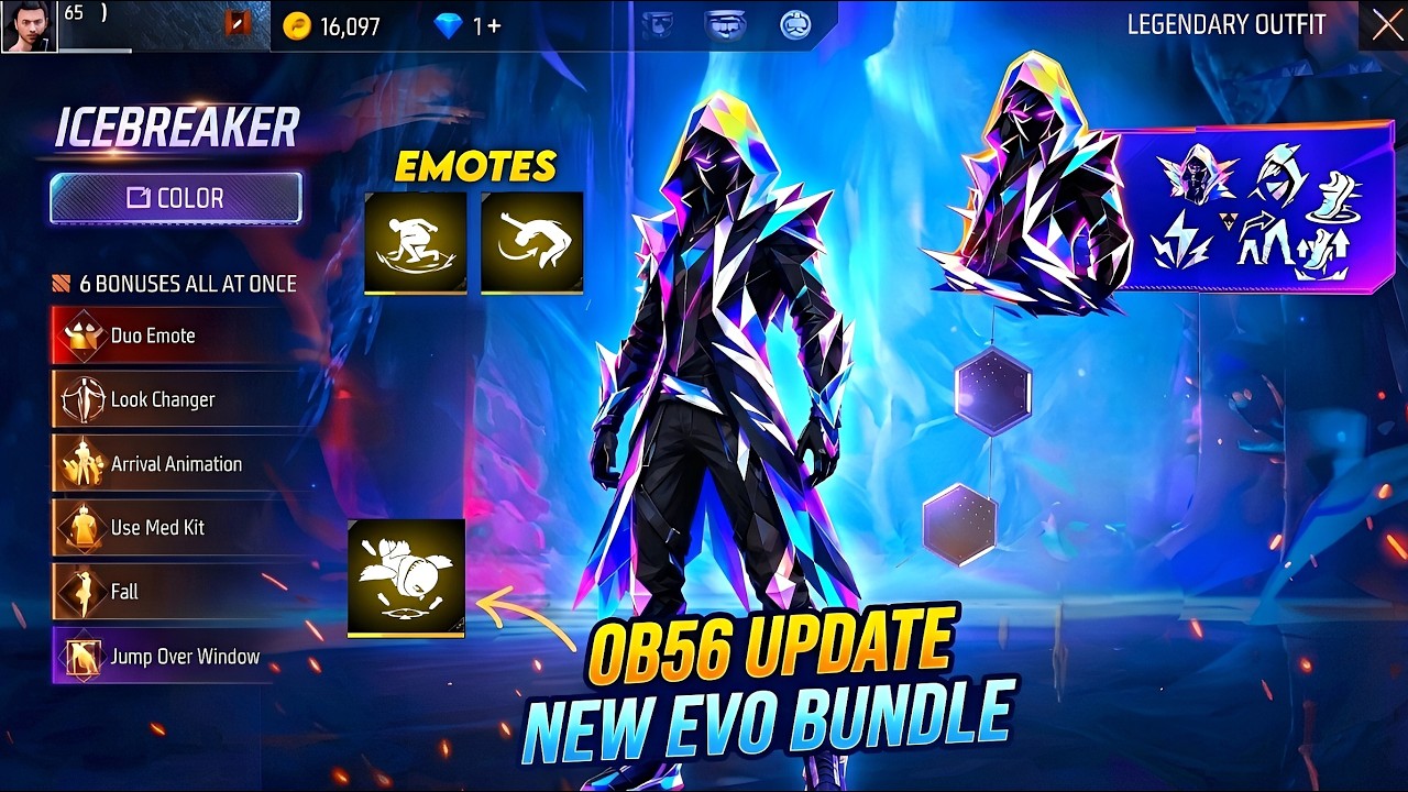 OB56 Update New Evo Legendary Bundle💥Evo Bundle Animation 🥳| Free Fire New Event l FF New Event