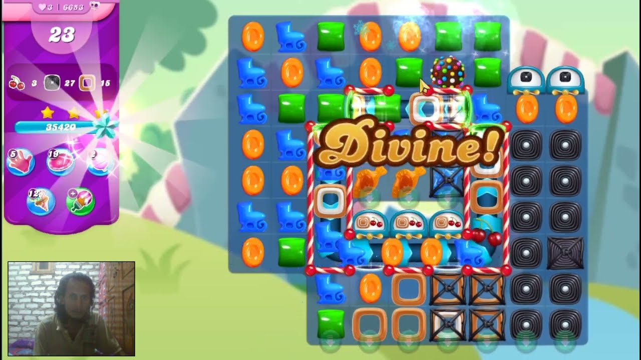 Candy Crush Saga Level 6653 - Sugar Stars, 28 Moves Completed