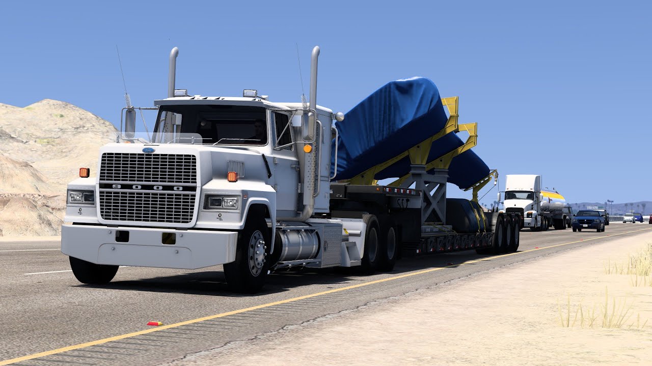 Ford LTL 9000 Hauling Aircraft Wind Blade | LA to Kingman | ATS-Fan