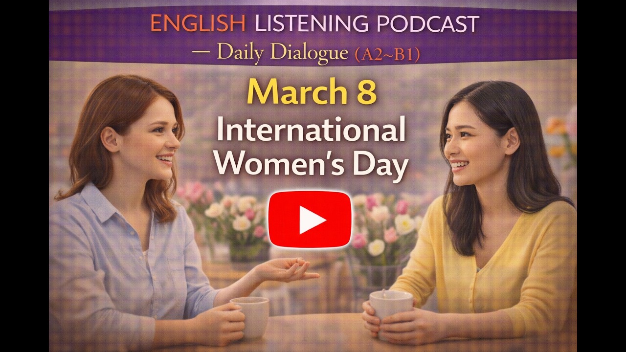 International Women’s Day | English Daily Dialogue (A2–B1 Listening Practice)