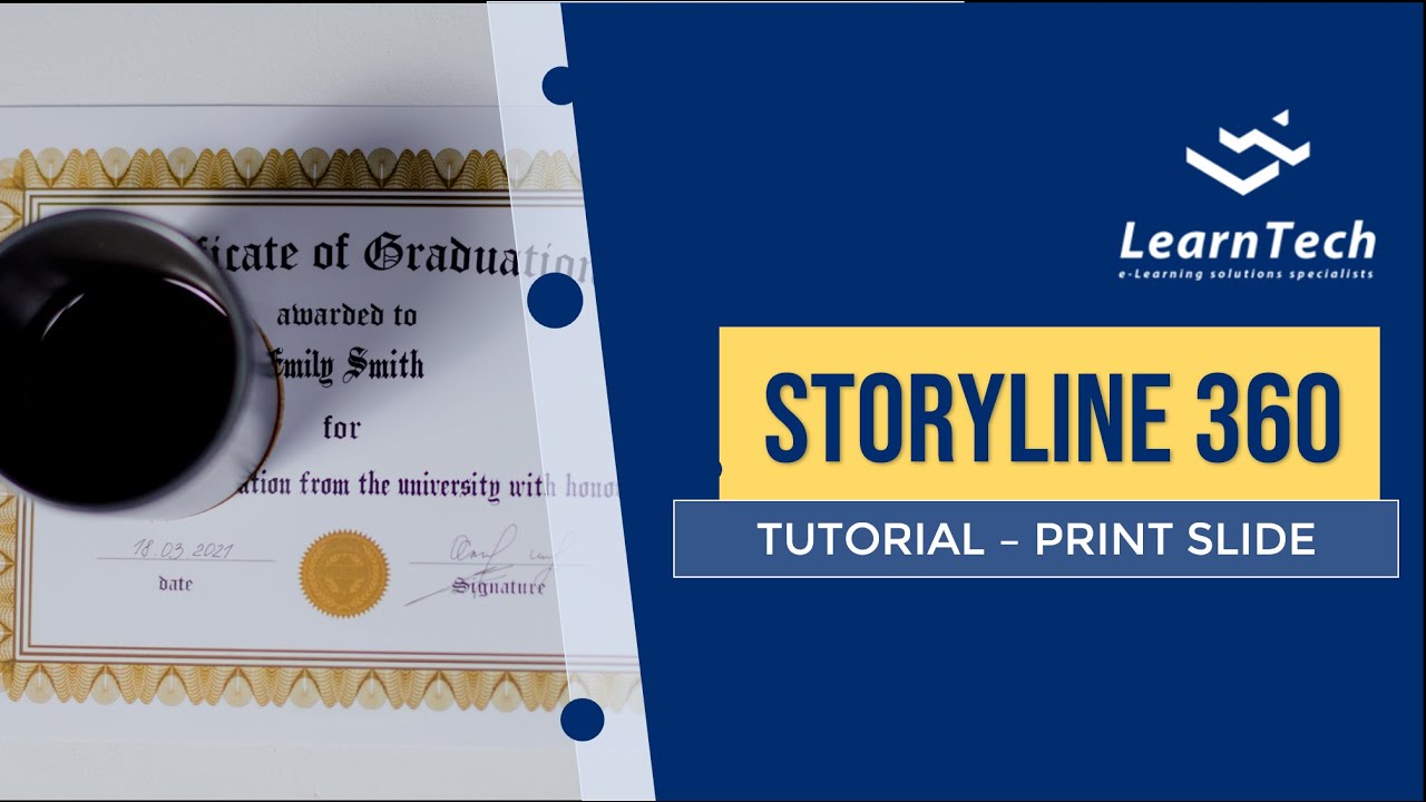 Articulate Storyline Tutorial - Print Slide