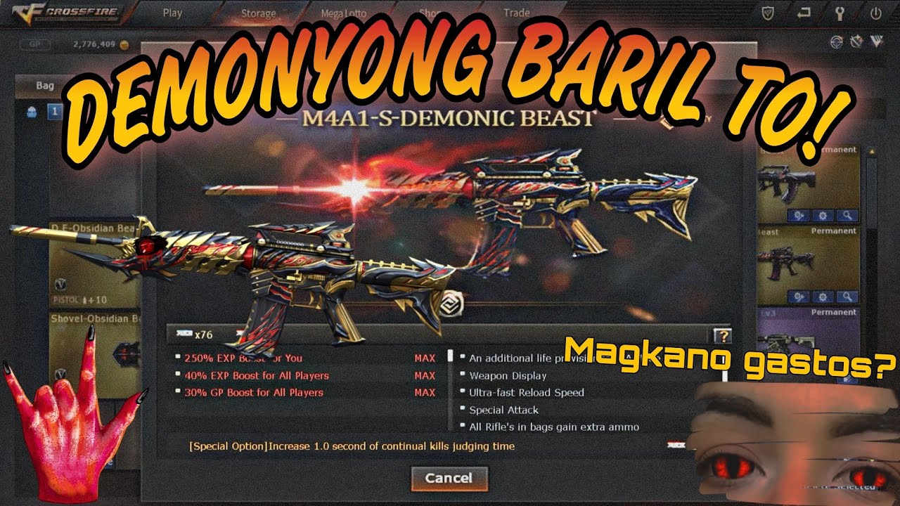 HOW TO WIN M4A1-S-Demonic Beast / Lapis Lotto NEW VVIP GUN |CrossFire Philippines| MonarchZombieV4