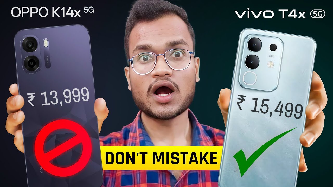 OPPO K14x vs Vivo T4x Comparison | OPPO K14x 5G Price In India, Processor, Camera, Display, Battery