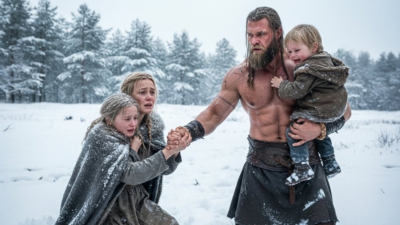 When the Viking Saw the Widow and Her Children Alone in the Snow, His “Come With Me” Shook Her
