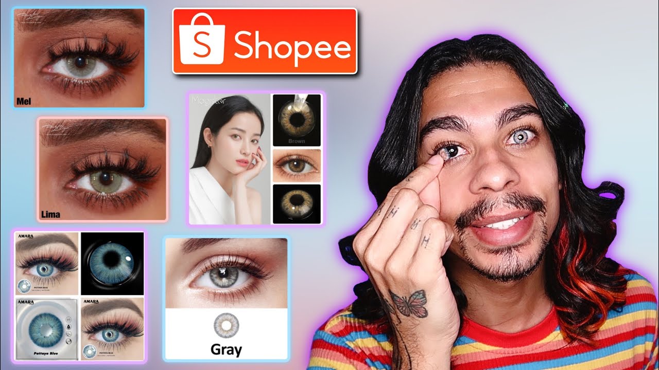Testando Lentes de Contato da Gfriend Cor Mel, Lima e Muito +