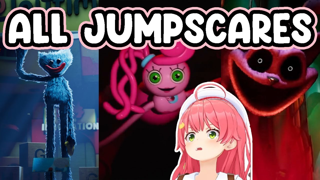 [spoiler warning] Miko's reaction to all jumpscare in Poppy Playtime chap 1 2 3