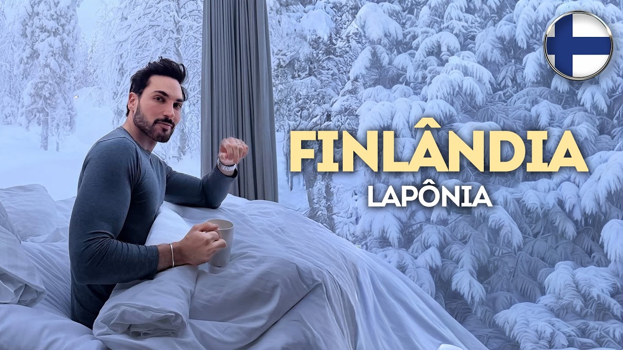 Como É a Vida No País SEM DIA? Vendo A Aurora Boreal Na Lapônia - Estevam Pelo Mundo no Polo Norte 