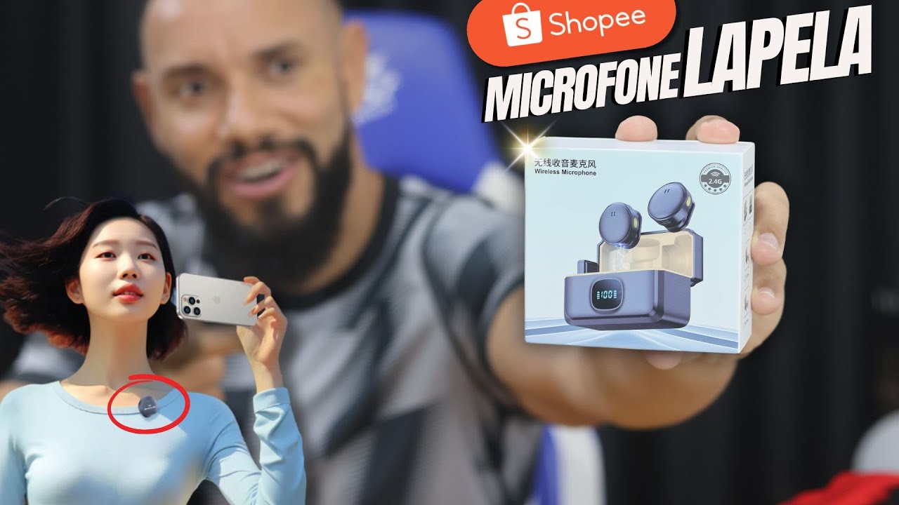 MICROFONE LAPELA SEM FIO DA SHOPEE, NÃO COMPRE ANTES DE VER ESTE VIDEO - SURPREENDENTE.