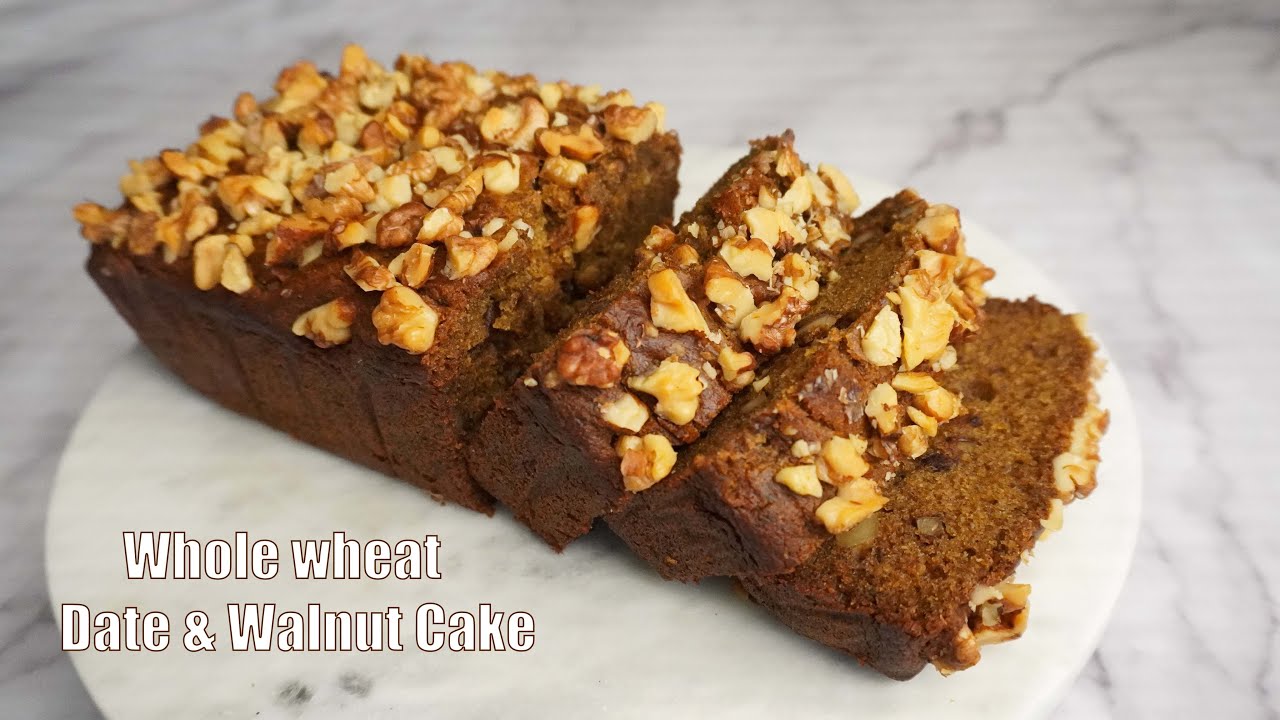 Whole Wheat Date And Walnut Cake |  No Sugar, No Maida, No Egg, No butter | Whole Wheat Cake