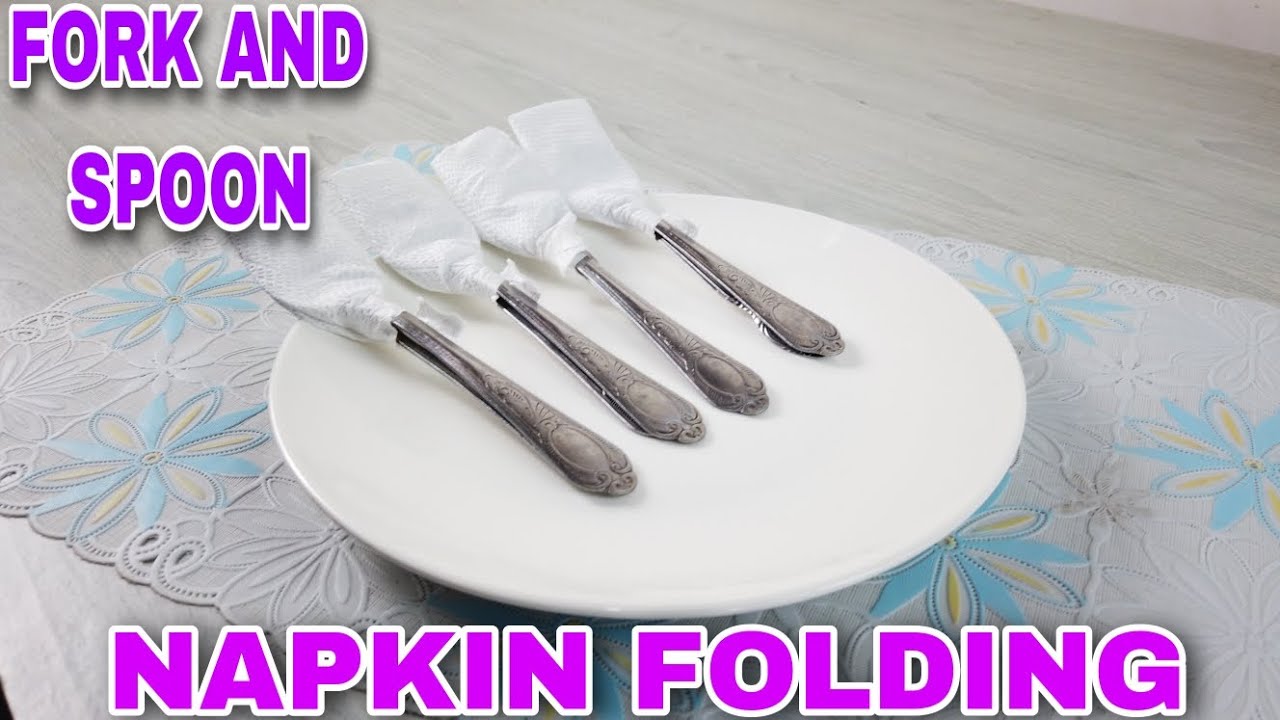 BASIC FORK AND SPOON WRAP NAPKIN FOLDING