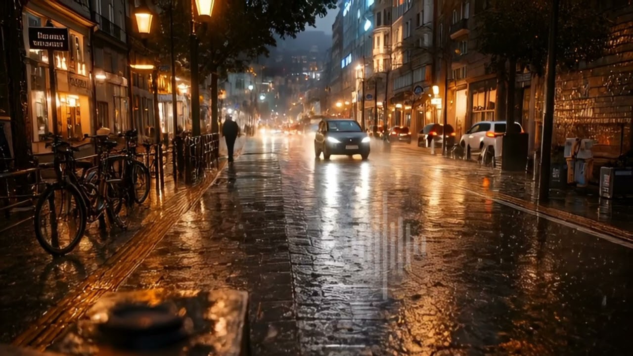 Rainy Night Walk After a Quick Bite | 간단히 요기하고 비 오는 밤거리 걷기