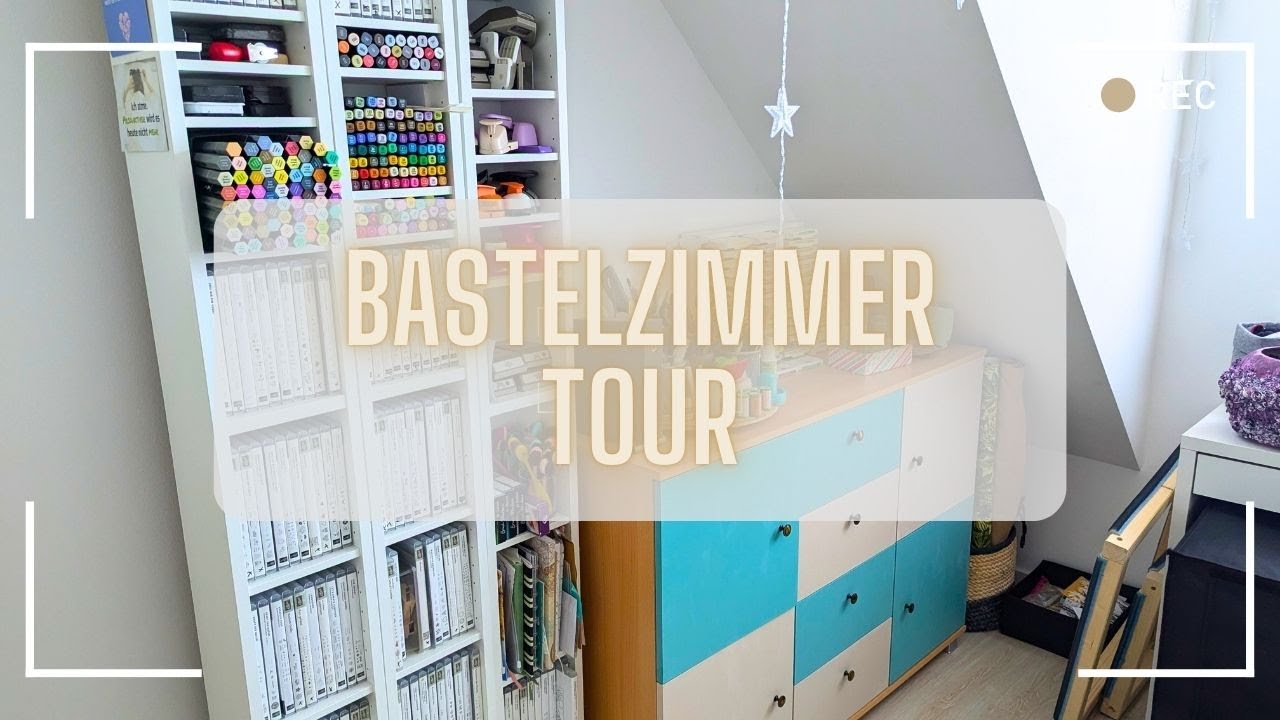 Bastelzimmer Tour 2025 I Craft Room Tour I Mein Bastelparadies I Aufbewahrungstipps für Bastler
