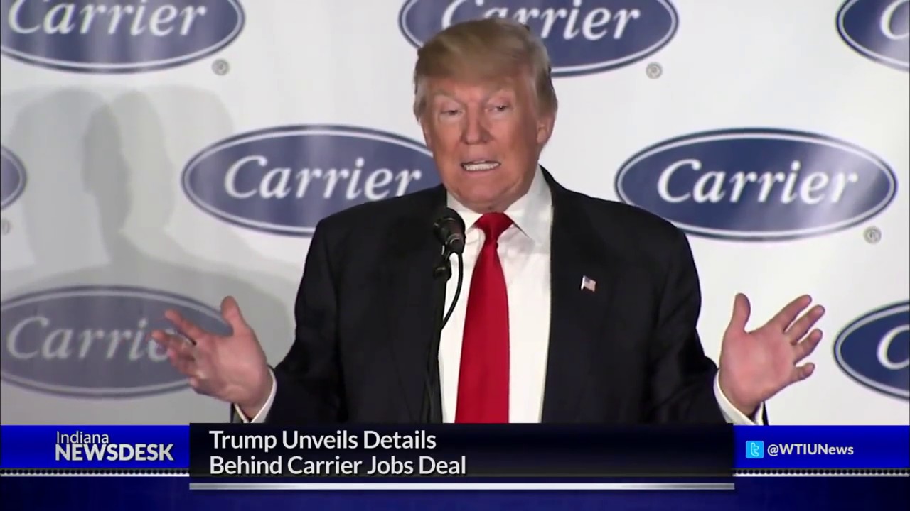 Trump Unveils Details Behind Carrier Jobs Deal