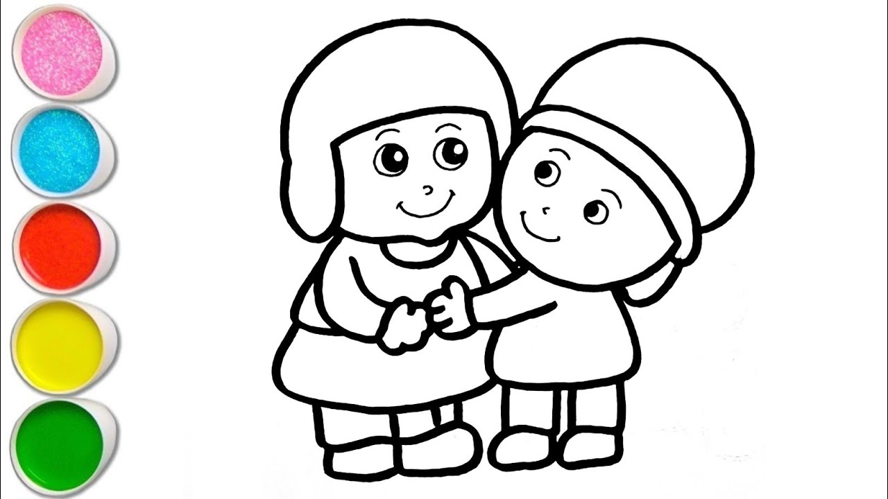 Cute Pocoyo with Friend Drawing, Painting and Coloring For Kids and Toddlers_ Easy Art 