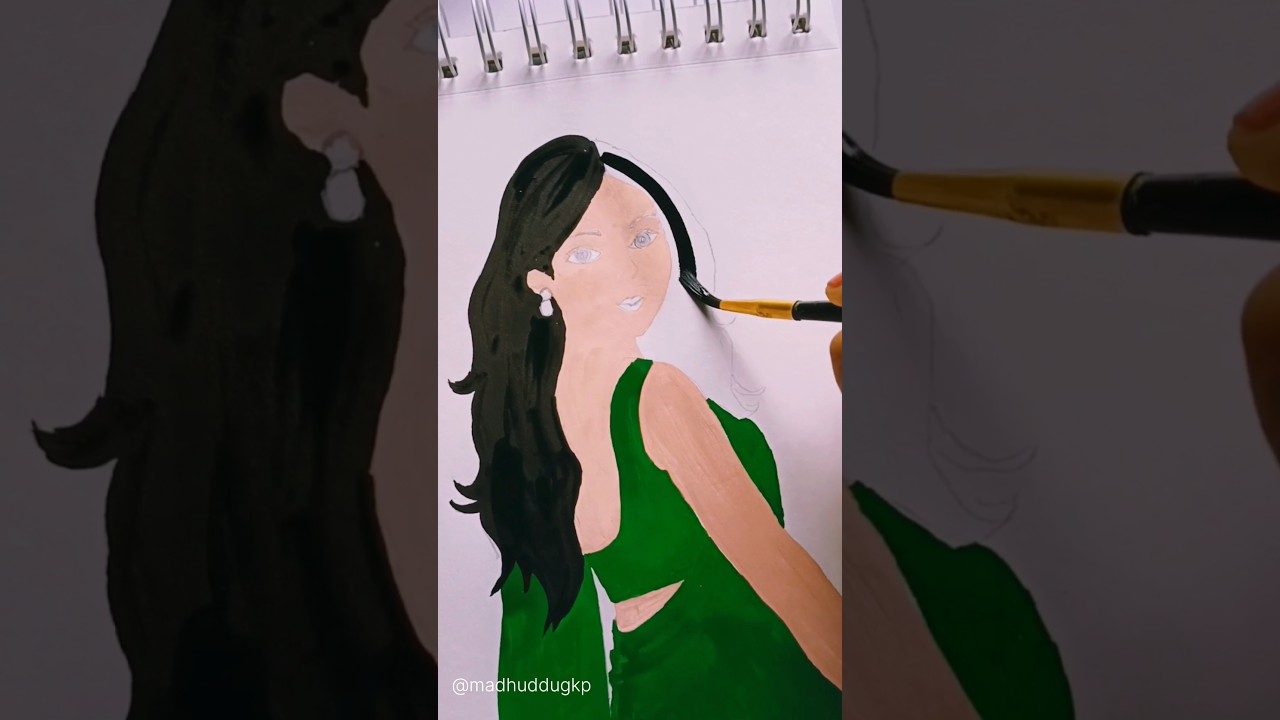 Beauty in Green. #art #drawing #painting #beauty #artandcraft #diy #greenery #artscraft
