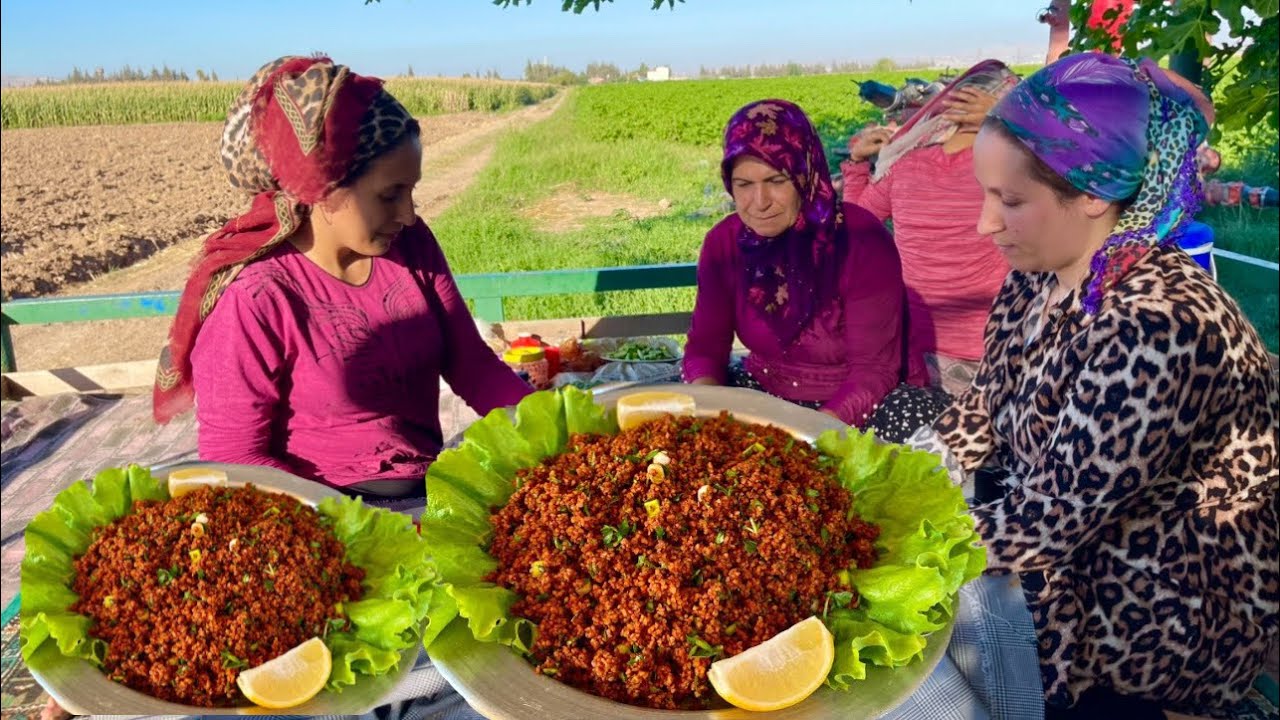 KIRSAL ALANDA EN GÜZEL KISIR YEMEĞİ YAPIMI | KAMP ATEŞİNDE YEMEK ÇAY YAPTIK