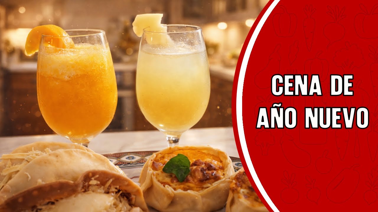 🇵🇪 🎉🍽️ CENA DE AÑO NUEVO FÁCIL Y ELEGANTE | EMPANADAS, CANASTITAS Y CÓCTELES 🍑🍍