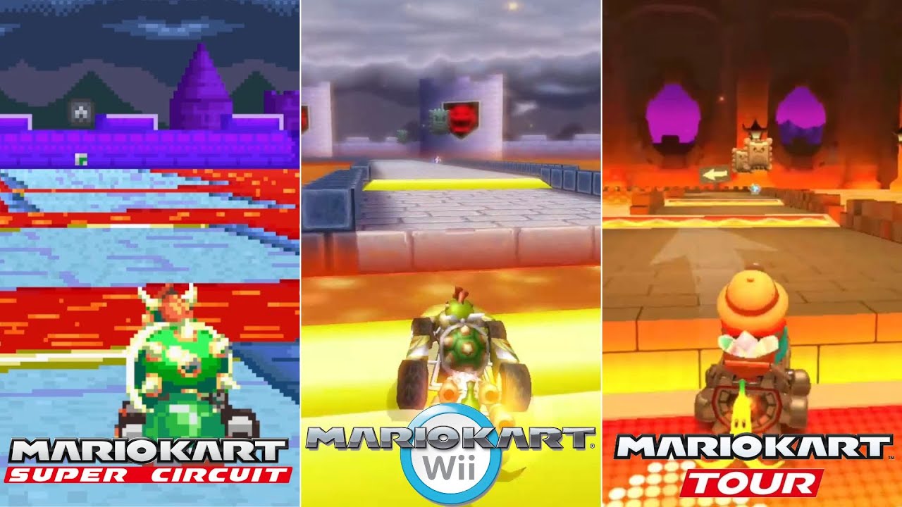 Mario Kart Series // All GBA Bowser Castle 3 Courses [2001-2022]