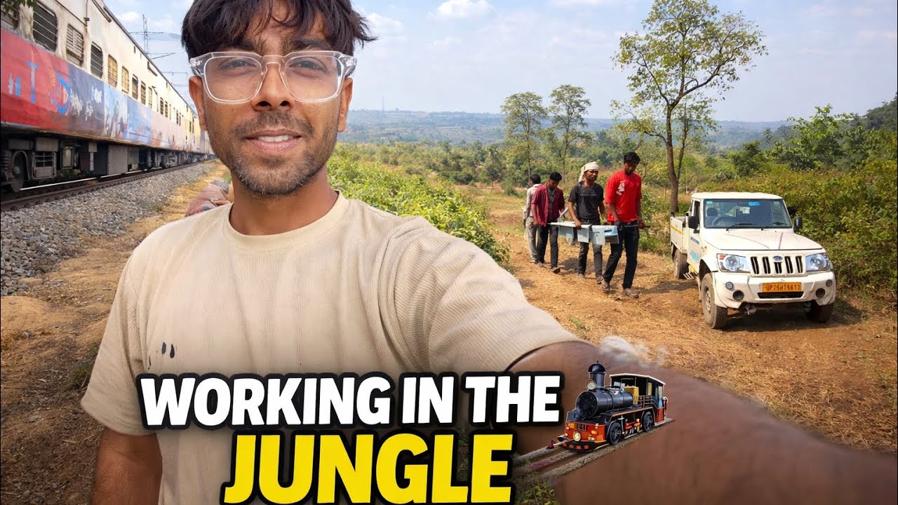 Jungle me kaam karte huye railway ka l🚂l 