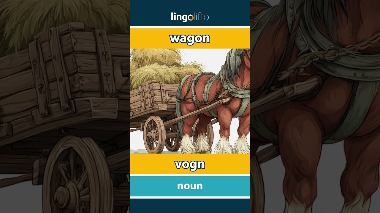 🇬🇧🇳🇴 wagon - vogn : learn English : la oss l&aelig;re engelsk : vocabulary builder