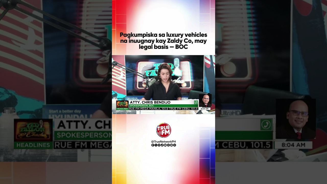 Pagkumpiska sa luxury vehicles na inuugnay kay Zaldy Co, may legal basis &mdash; BOC