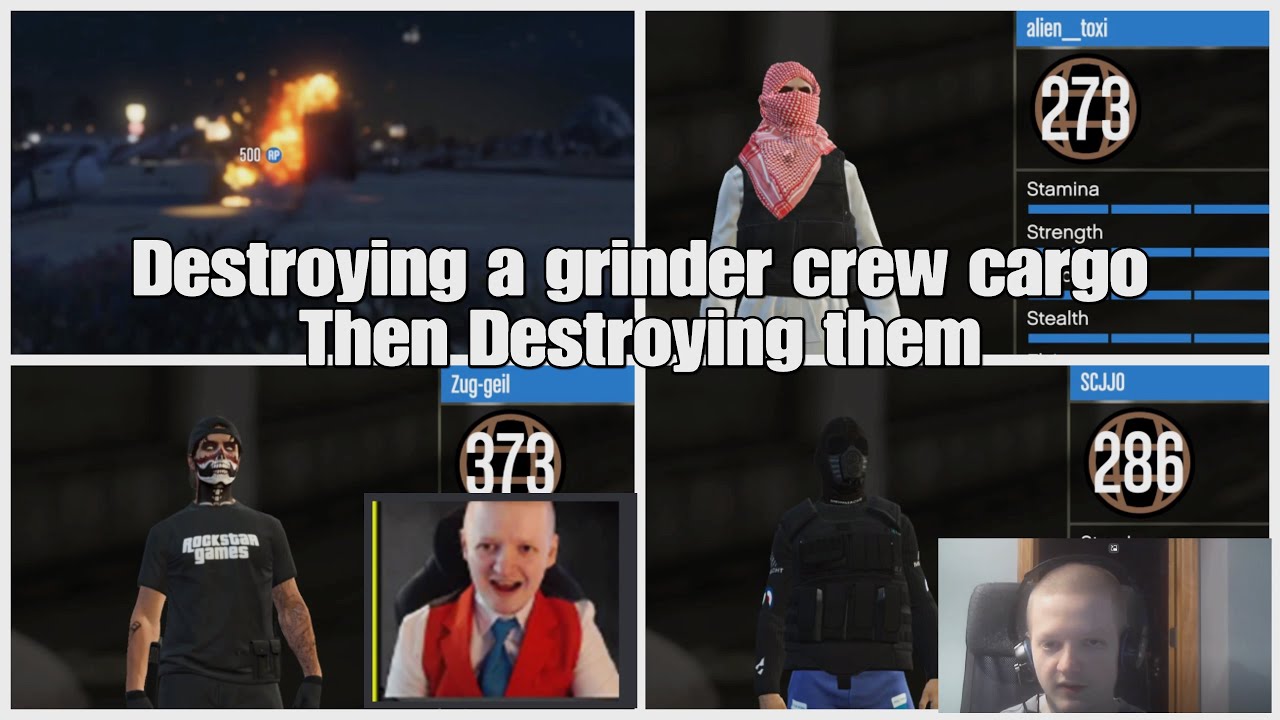 Destroying a grinder crew cargo then destroying them | The professional Griefer | Gta Online |