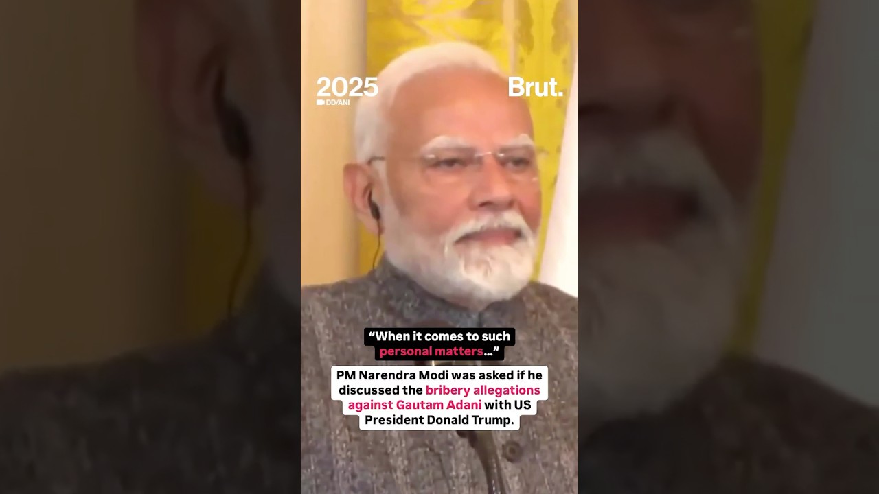 PM Narendra Modi dismissed a reporter&rsquo;s question about the bribery case against Gautam Adani.