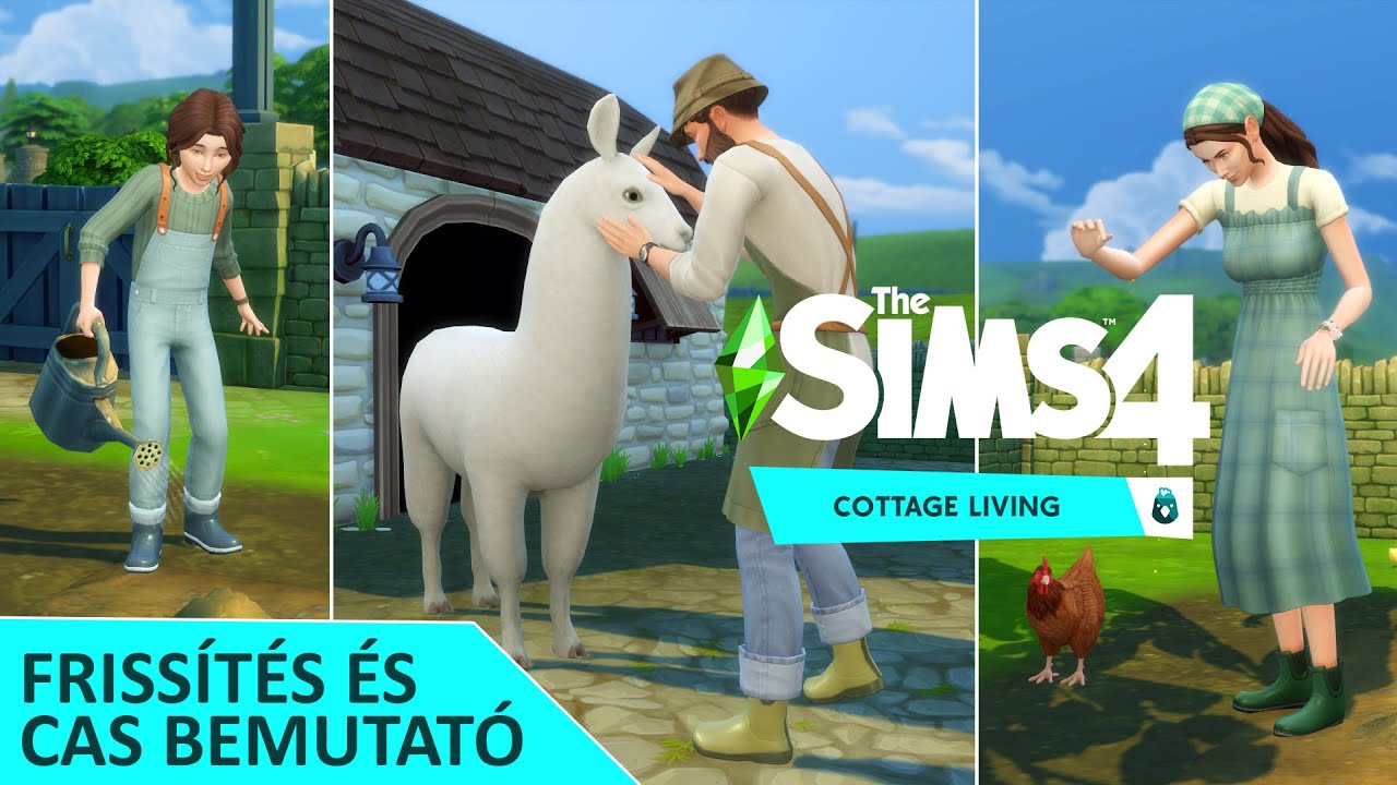 Frissítés és CAS bemutató 🐄  | The Sims 4 Cottage Living