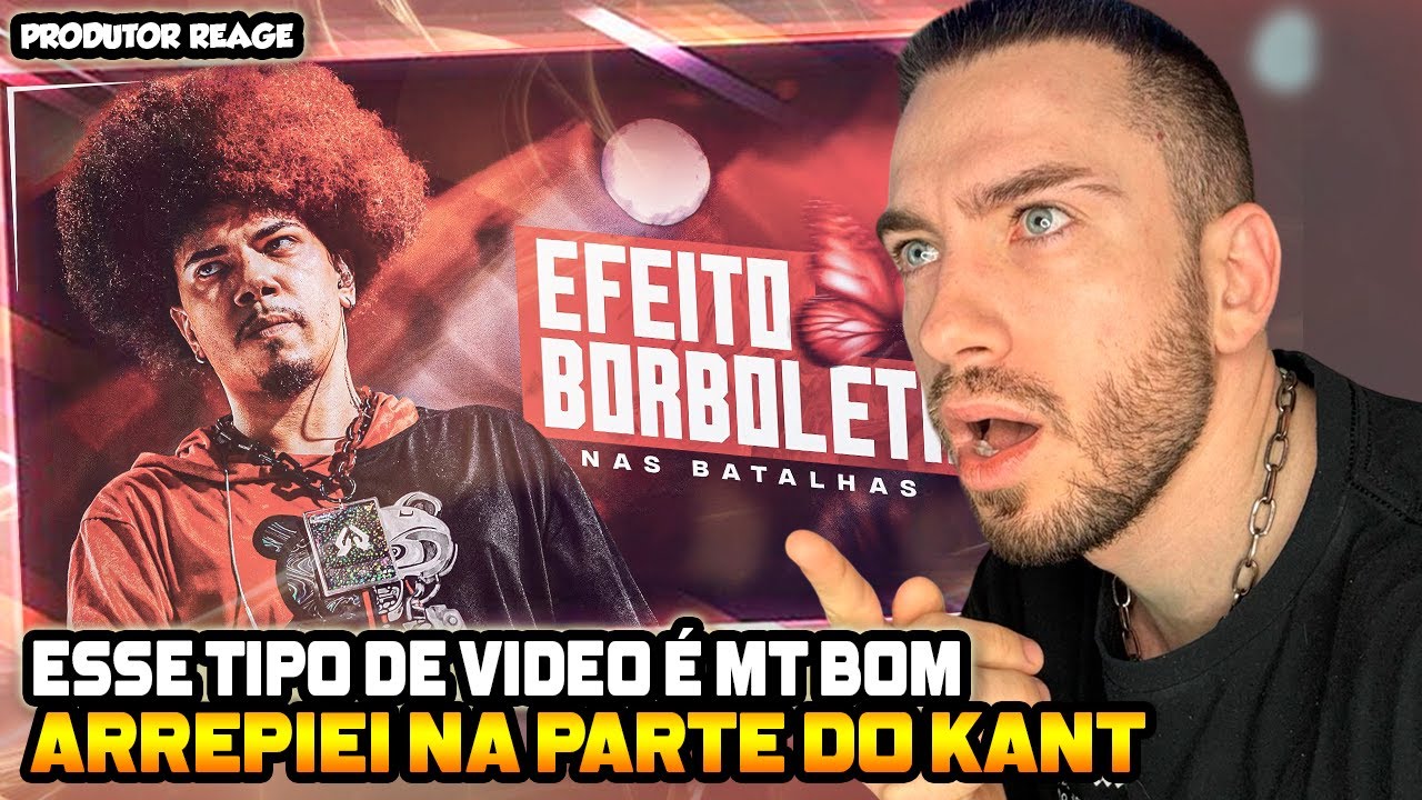 (QUE VIDEO BRABO!!!!!) PRODUTOR REAGE O EFEITO BORBOLETA nas BATALHAS de RIMA! 🦋 (REACT)
