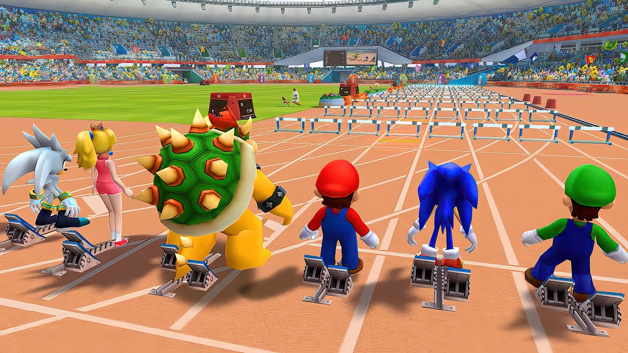 Mario & Sonic at the London 2012 Olympic Games - Athletics 110m Hurdles All Character