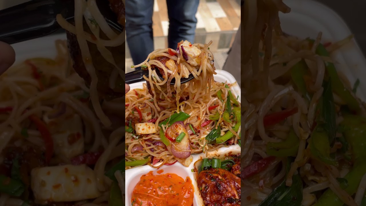 Desi Chinese Platter 😍 Best Manchurian and Noodles😱 Spicy food #shorts #streetfood #chineseplatter