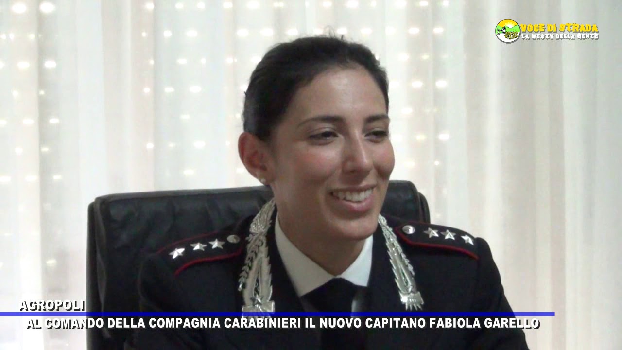 Voce di Strada. Alla compagnia carabinieri di Agropoli il capitano Fabiola Garello