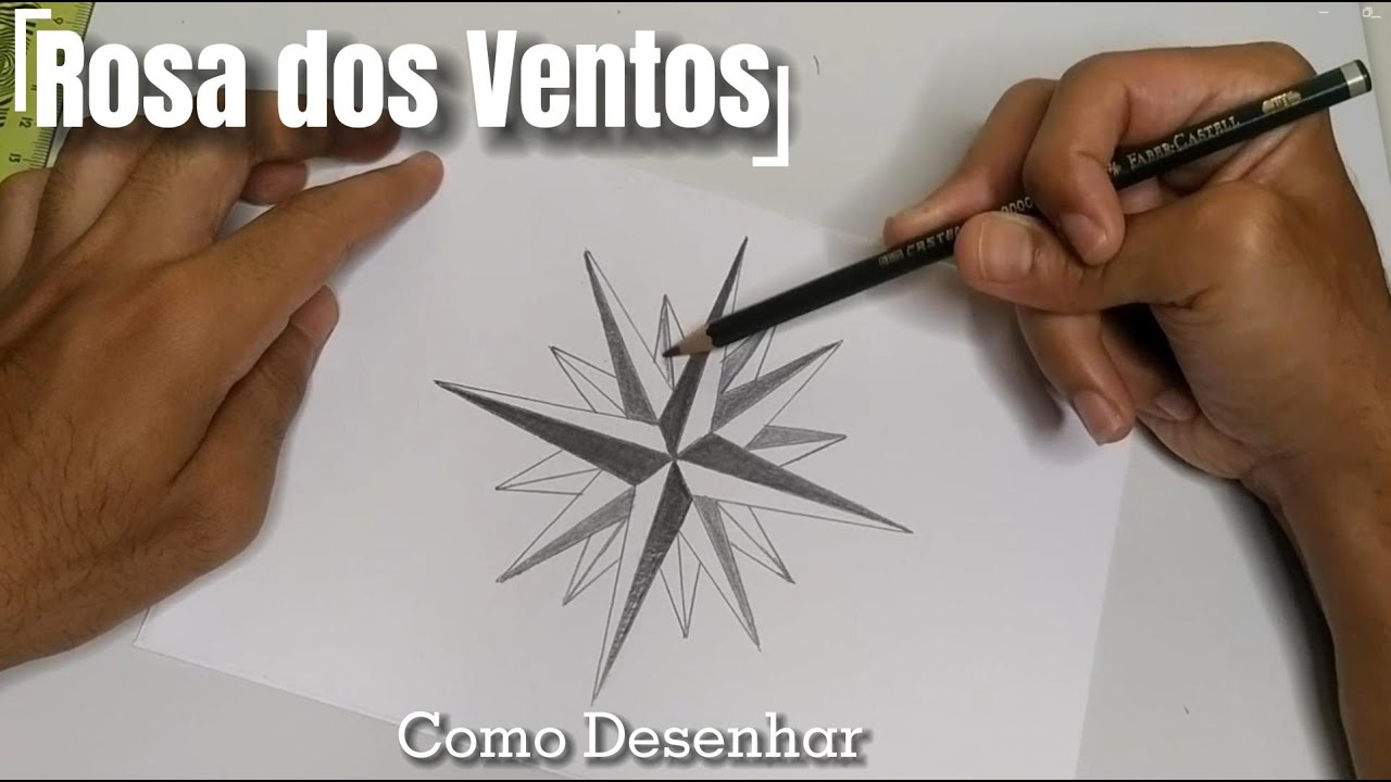 Como Desenhar Rosa dos Ventos (FÁCIL) | How to Draw