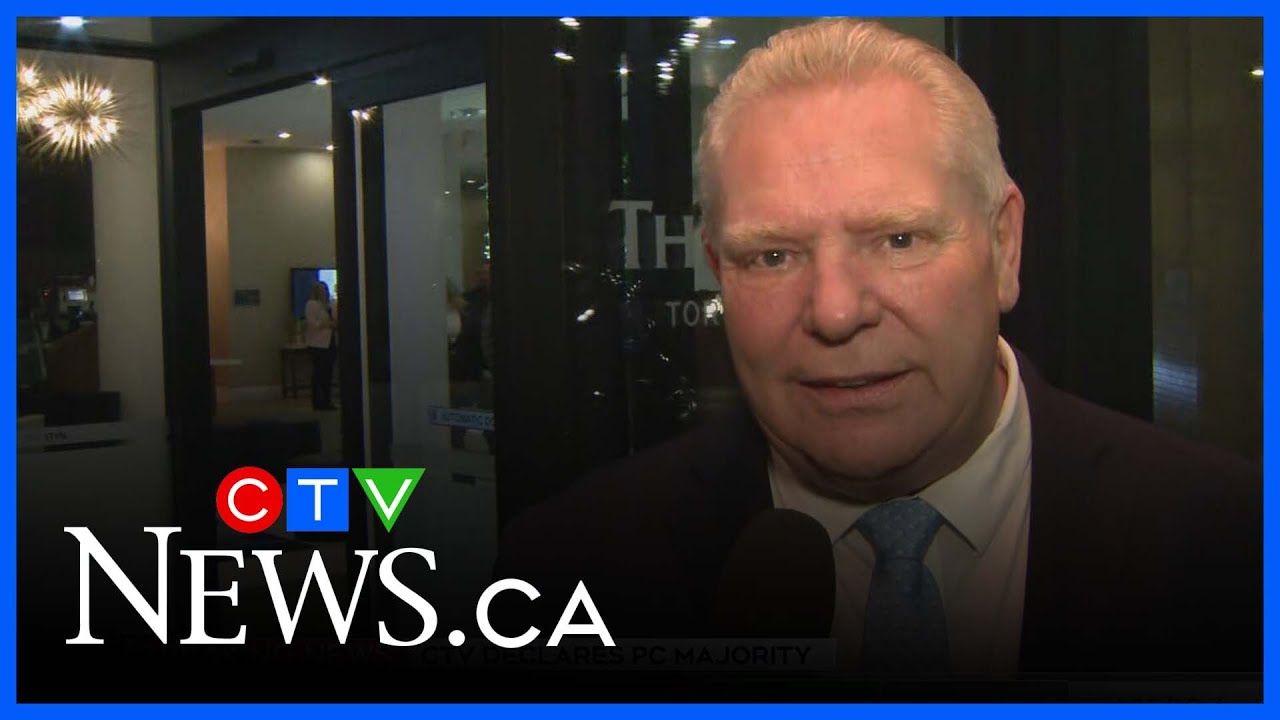 Ontario Election: 'I'll fight tooth and nail against Donald Trump': Ford wins election