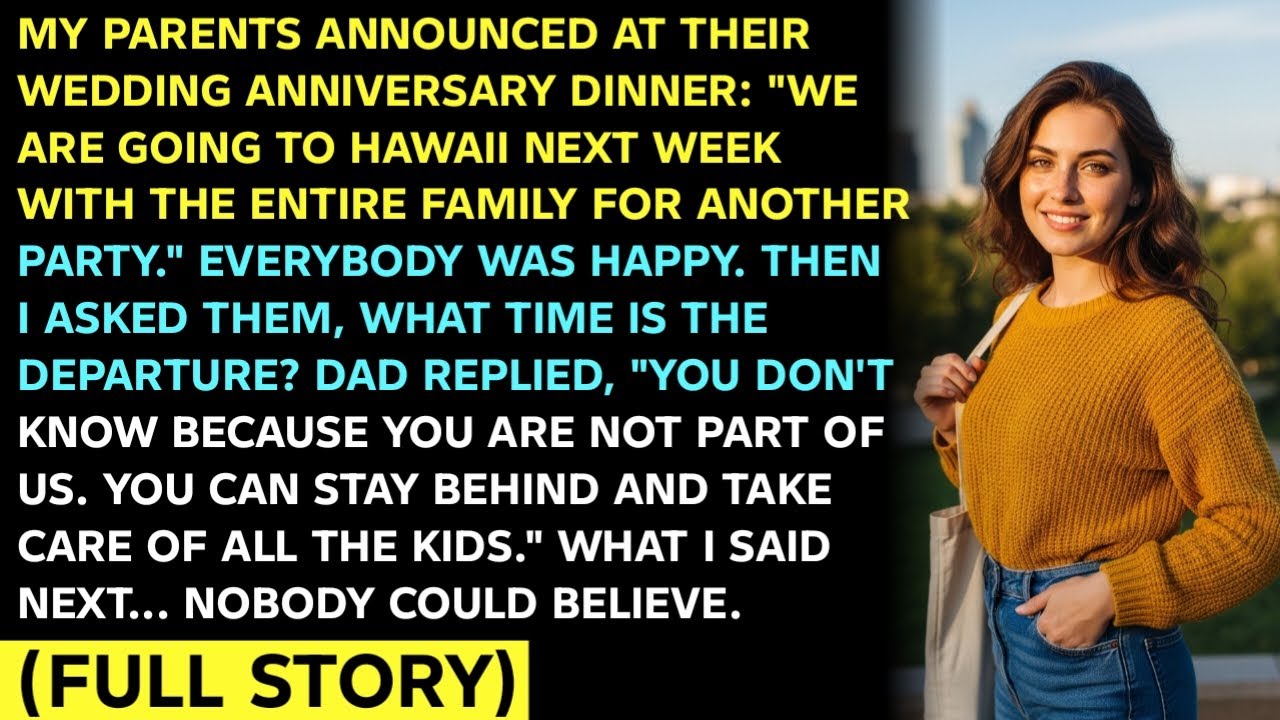 MY PARENTS ANNOUNCED AT THEIR WEDDING ANNIVERSARY DINNER: 