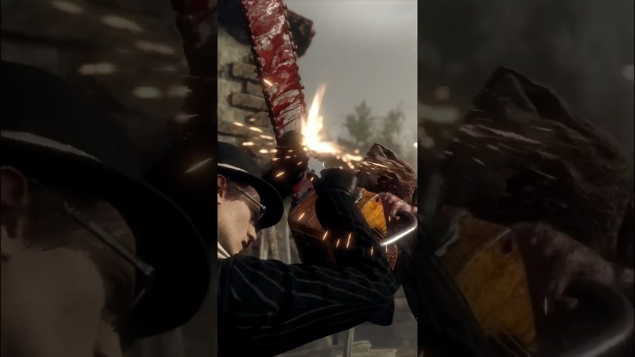 Leon Chainsaw Guy Knife Parry in Resident Evil 4 Remake