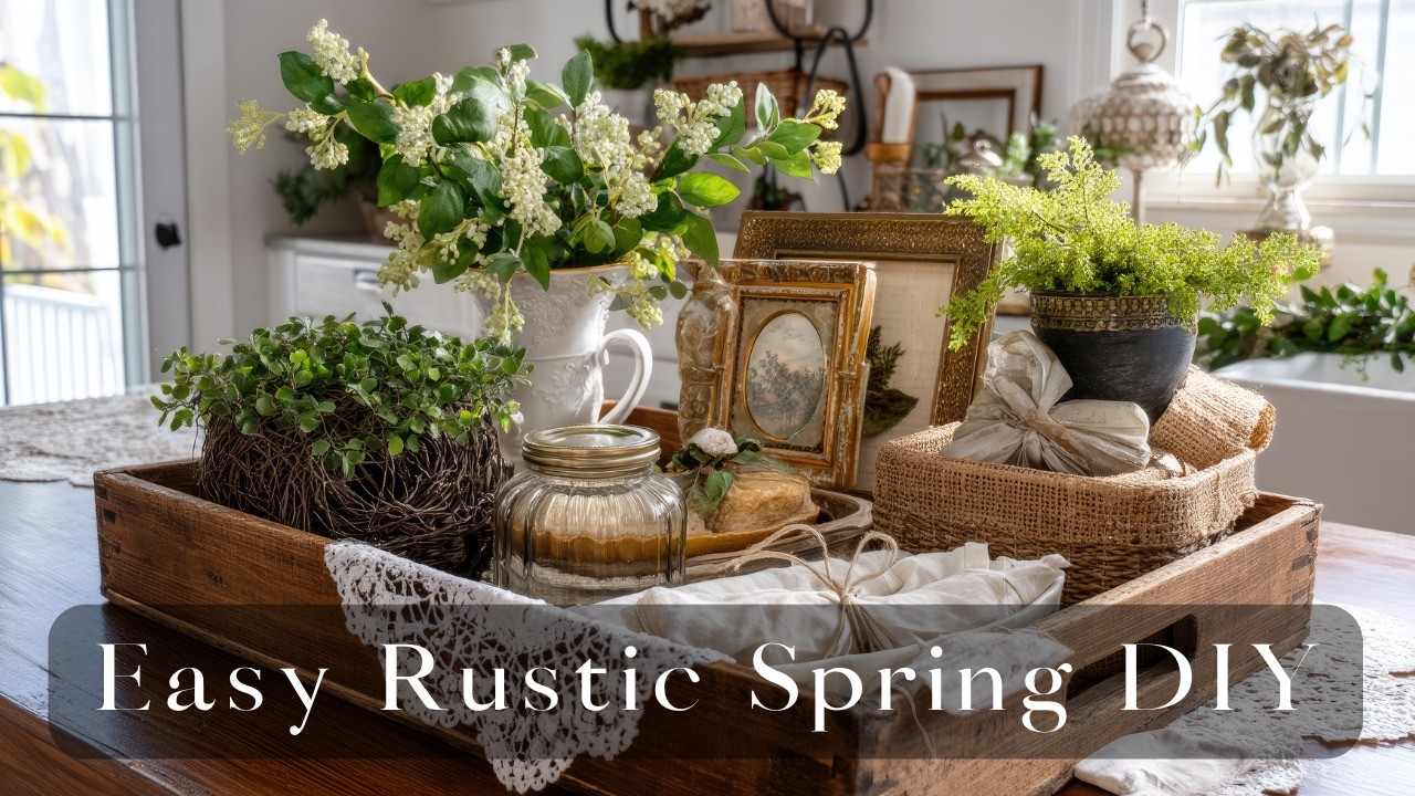 Easy Spring DIY Decor for a Cozy Cottage Look | Rustic Vintage Style for Small Spaces