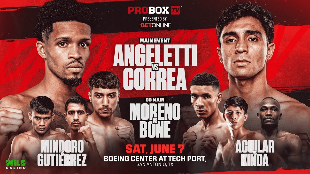 ProBoxTV Serie de Contendientes| Angeletti vs Correa | Sábado 7 de Junio, 4:30pm ET, 1:30pm PT