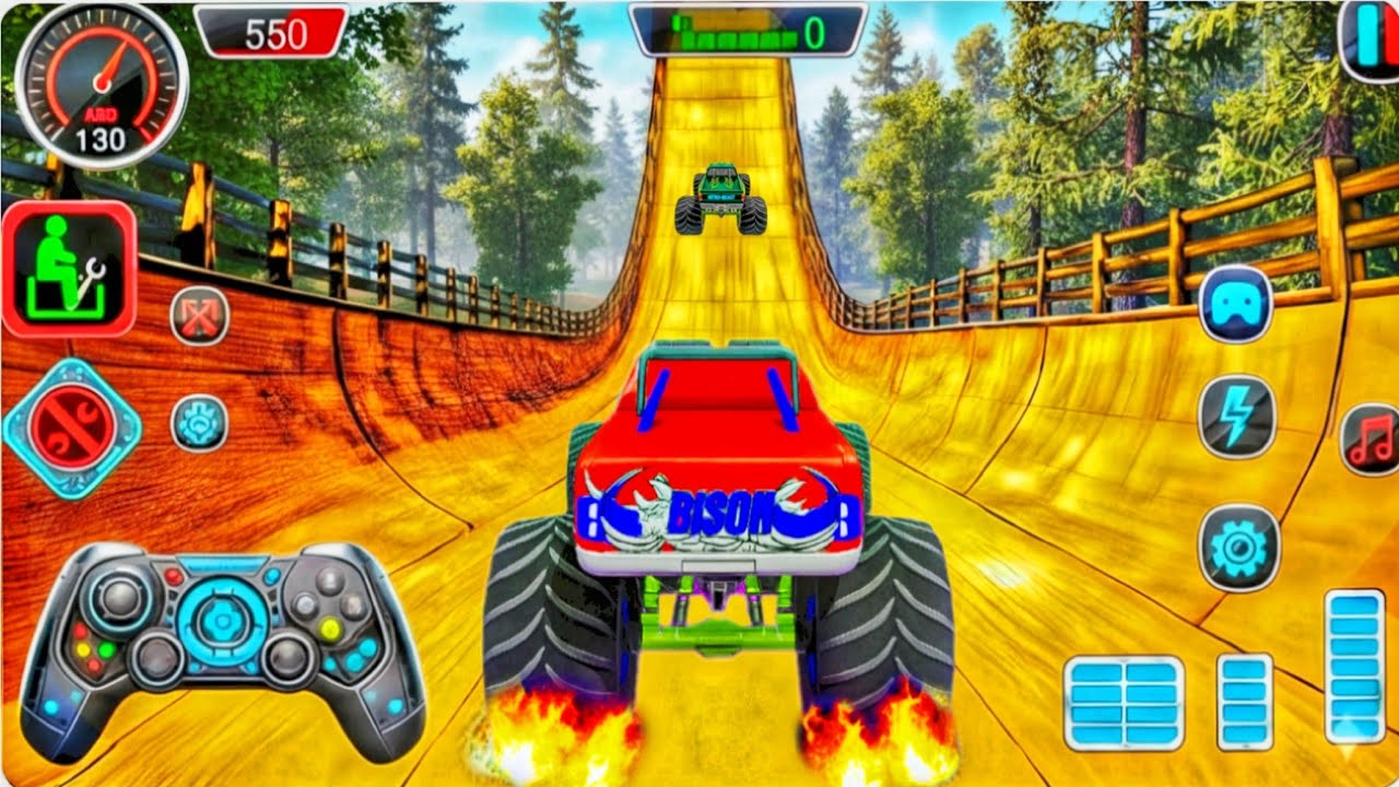 Monster Truck stunts Racing Game: Sky-High Stunts! 🚗 For Toddlers
