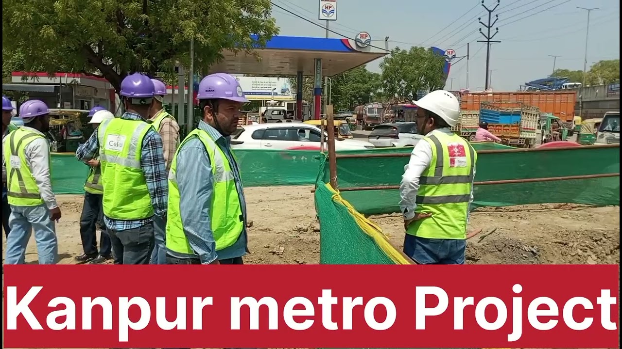 Safety inspection during site visit at Barra8 kanpur metro project.