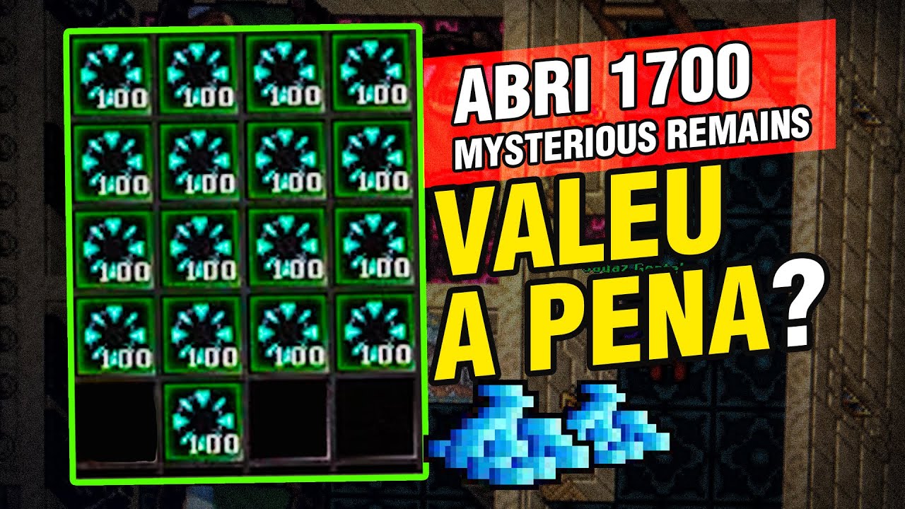 🎖️ Abri 1.700 Mysterious Remains valeu a pena? | Tibia