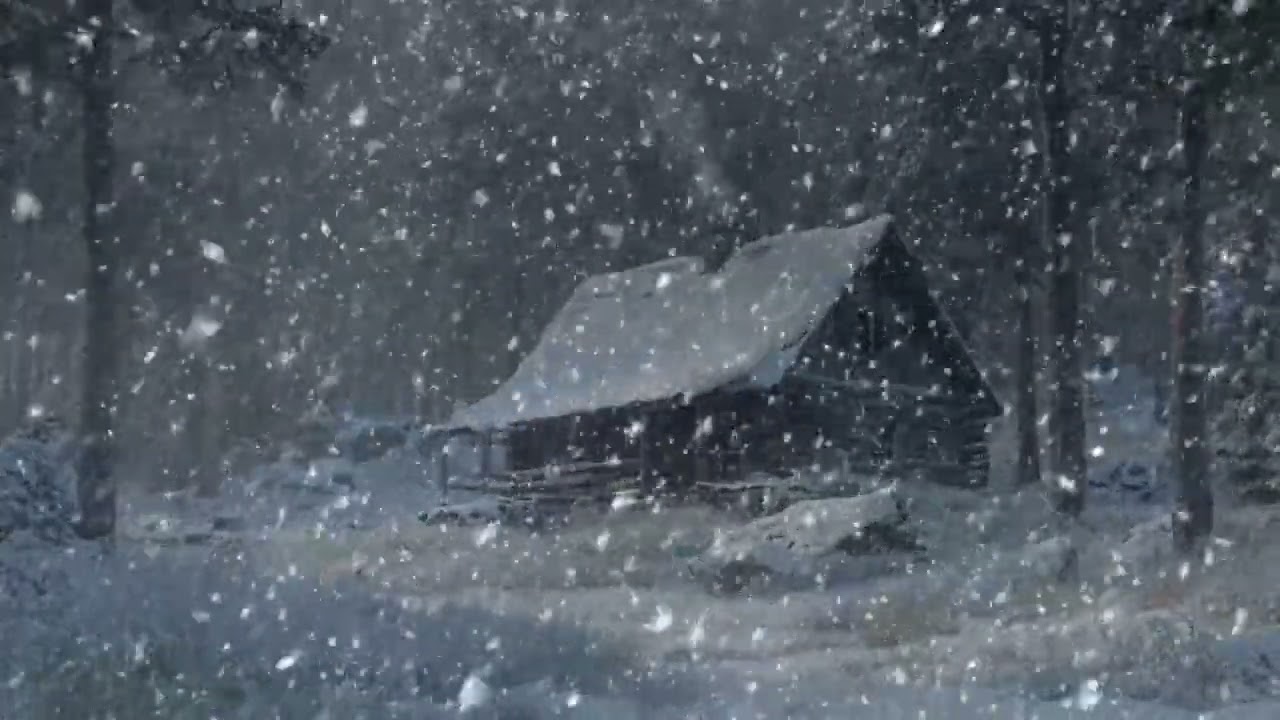 Quiet Cabin Nights Ambience with Soft Fire and Gentle Wind for Deep Relaxation and Focus